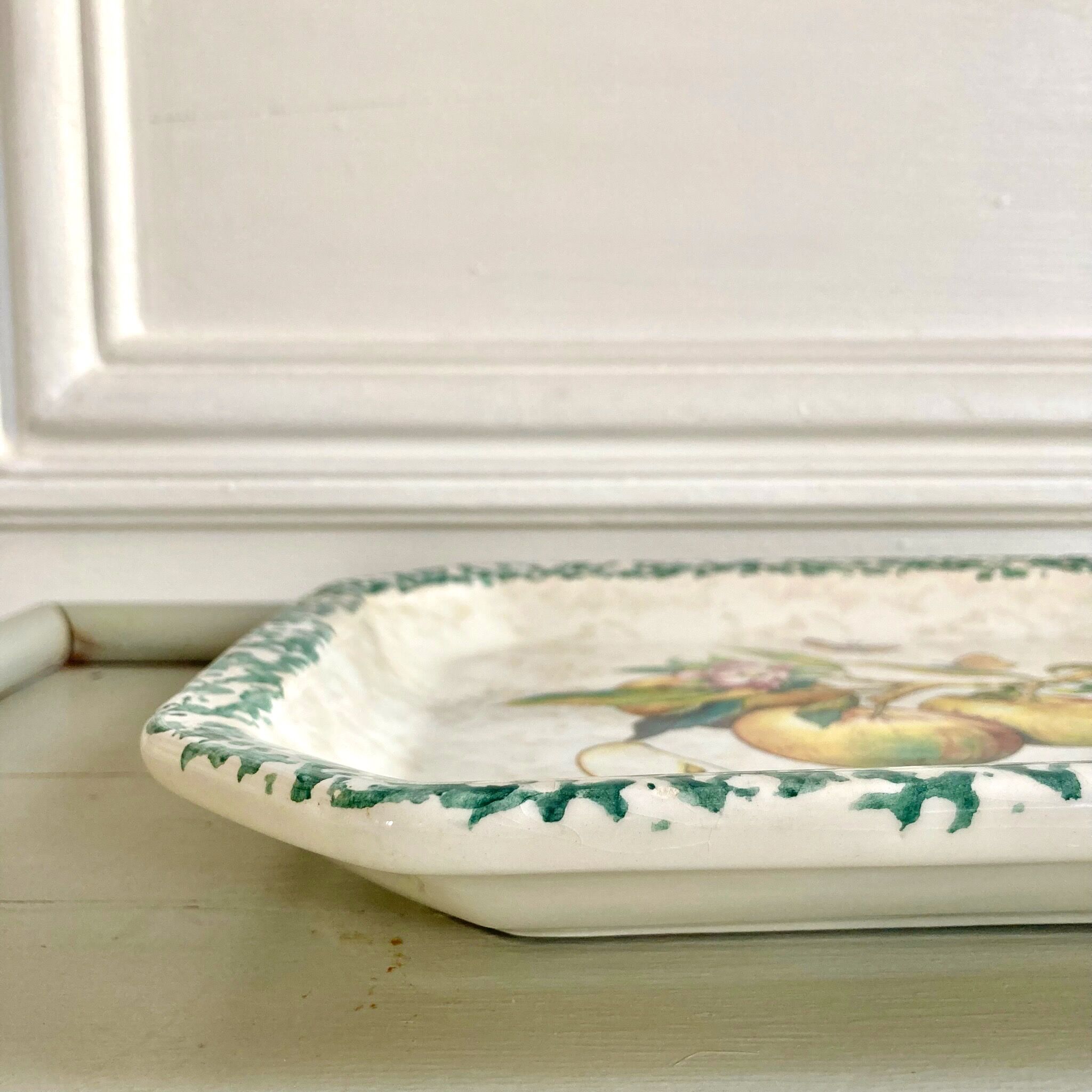 Fruit décor dish Italy 1970, Due Torri