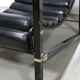 Black leather chaise longue, Eileen Gray design, 1927, France, circa 1975.