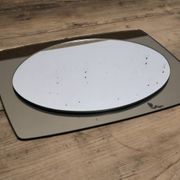 White glass and smoked glass mirror Italy