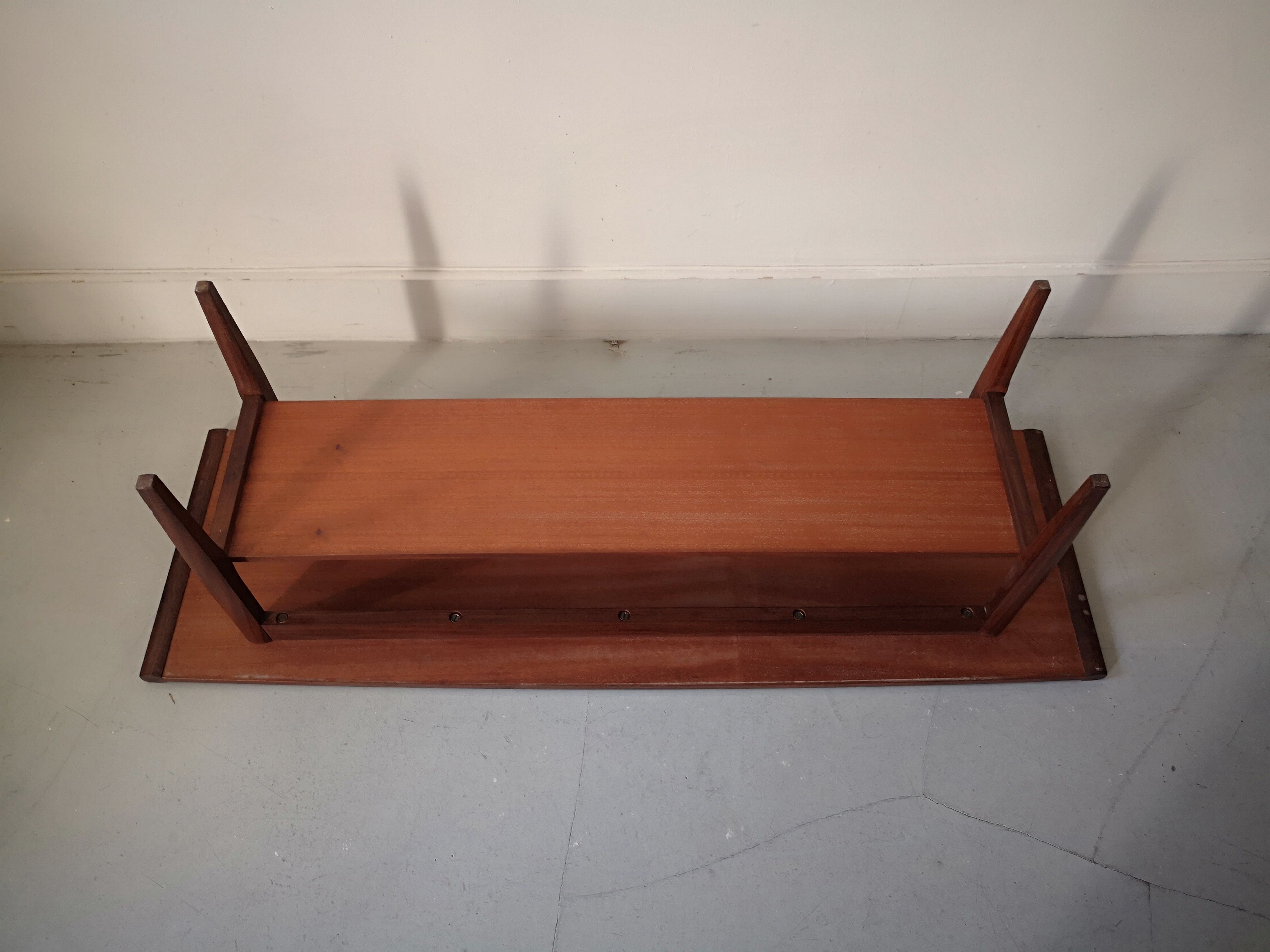 Scandinavian teak wood coffee table, 1960