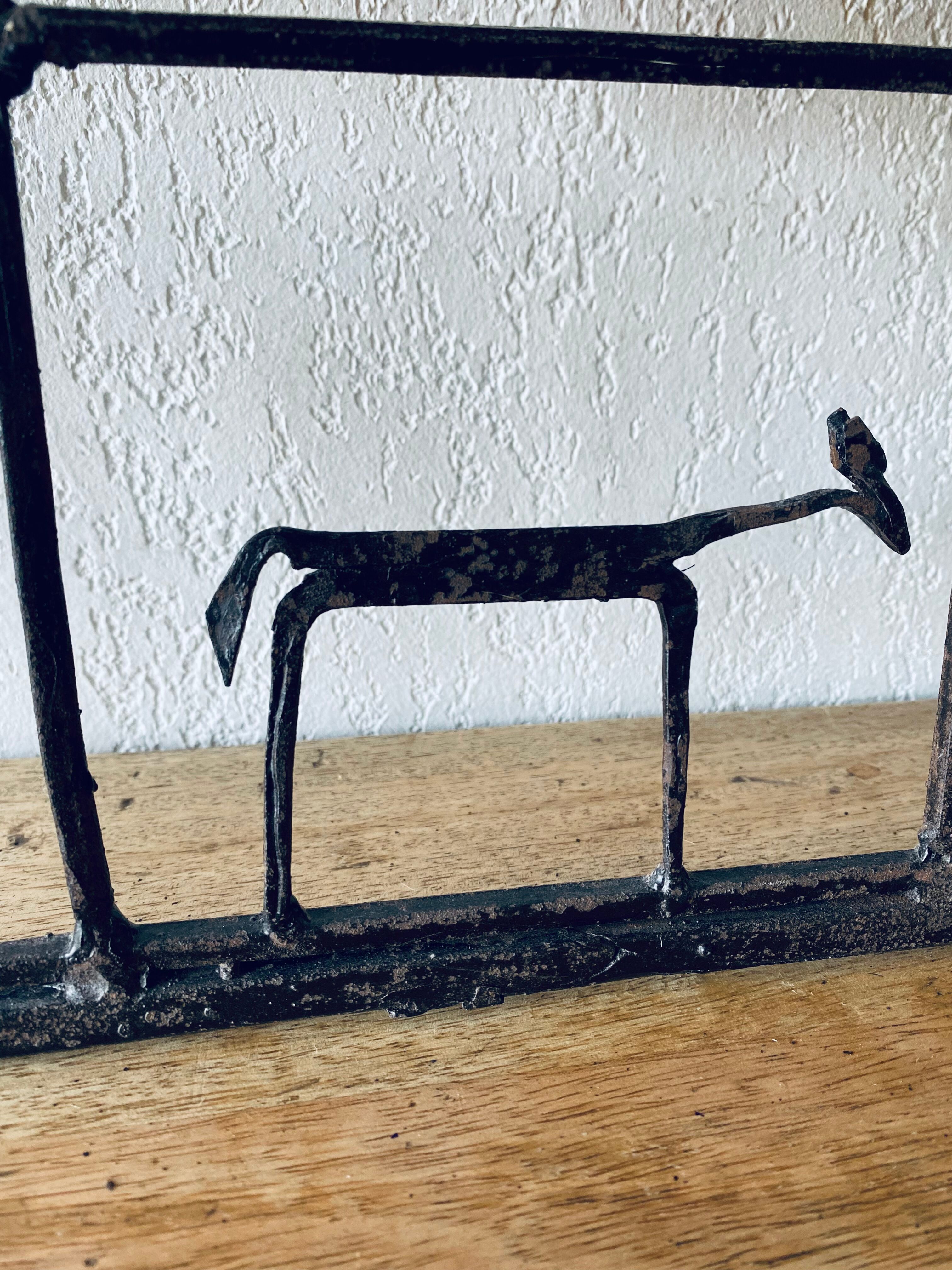 Mirror in ironwork of art