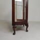 English Art Deco display cabinet on ornate legs, 1930s
