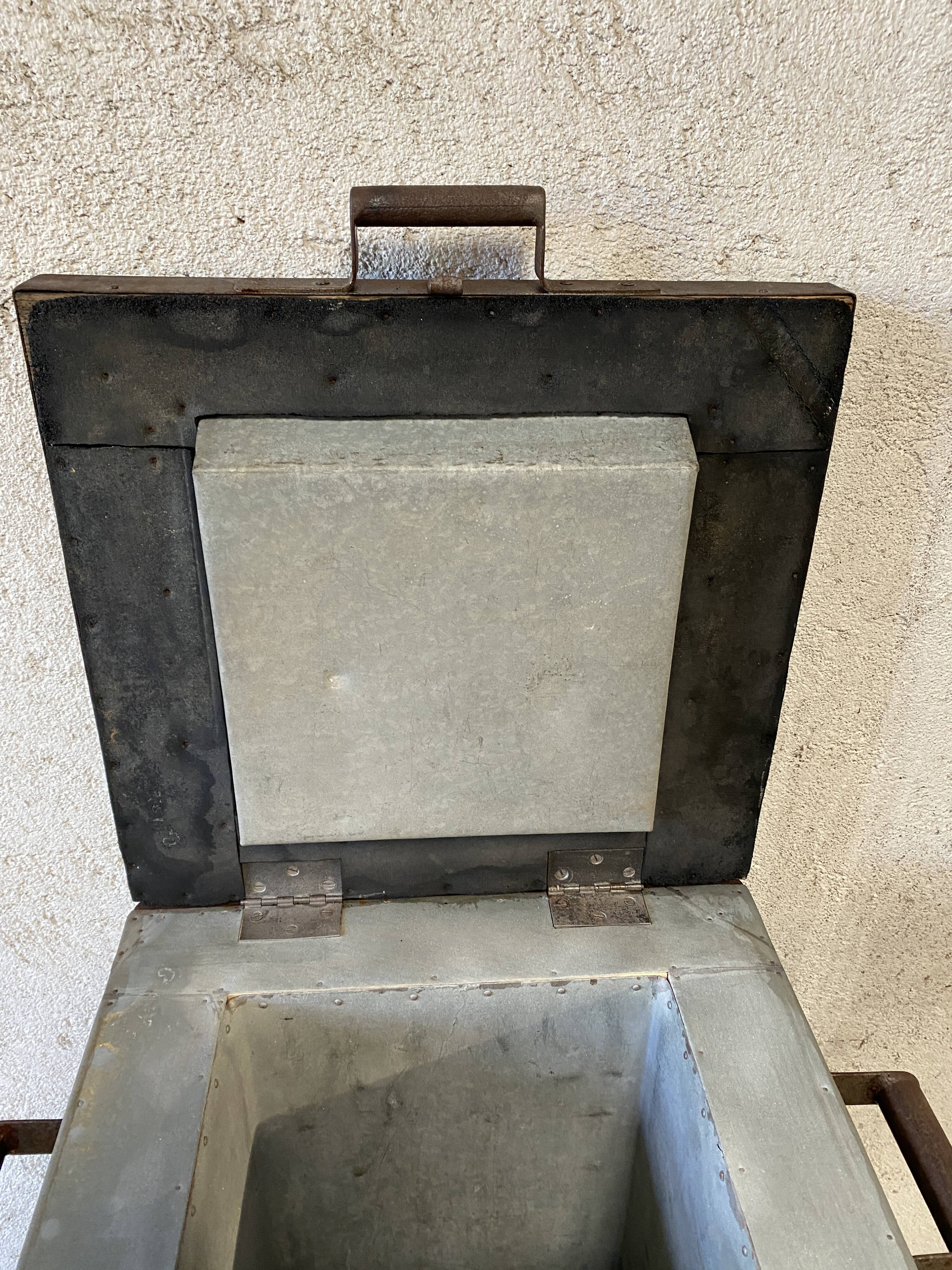 Old 1950 metal cooler