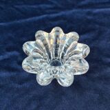 4 vintage crystal candlesticks, flower shape