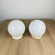 Pair of vintage opaline globe wall lights, ceiling lights