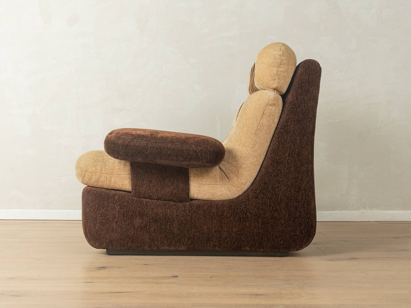 2x Space Age armchair set from the 1970s in velour