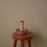 Bougeoir terre cuite peint à la main fabrication artisanale design nord africain ethnique tribal