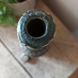 Bottle vase sheathing braided basketry and leather Ethnic Crafts