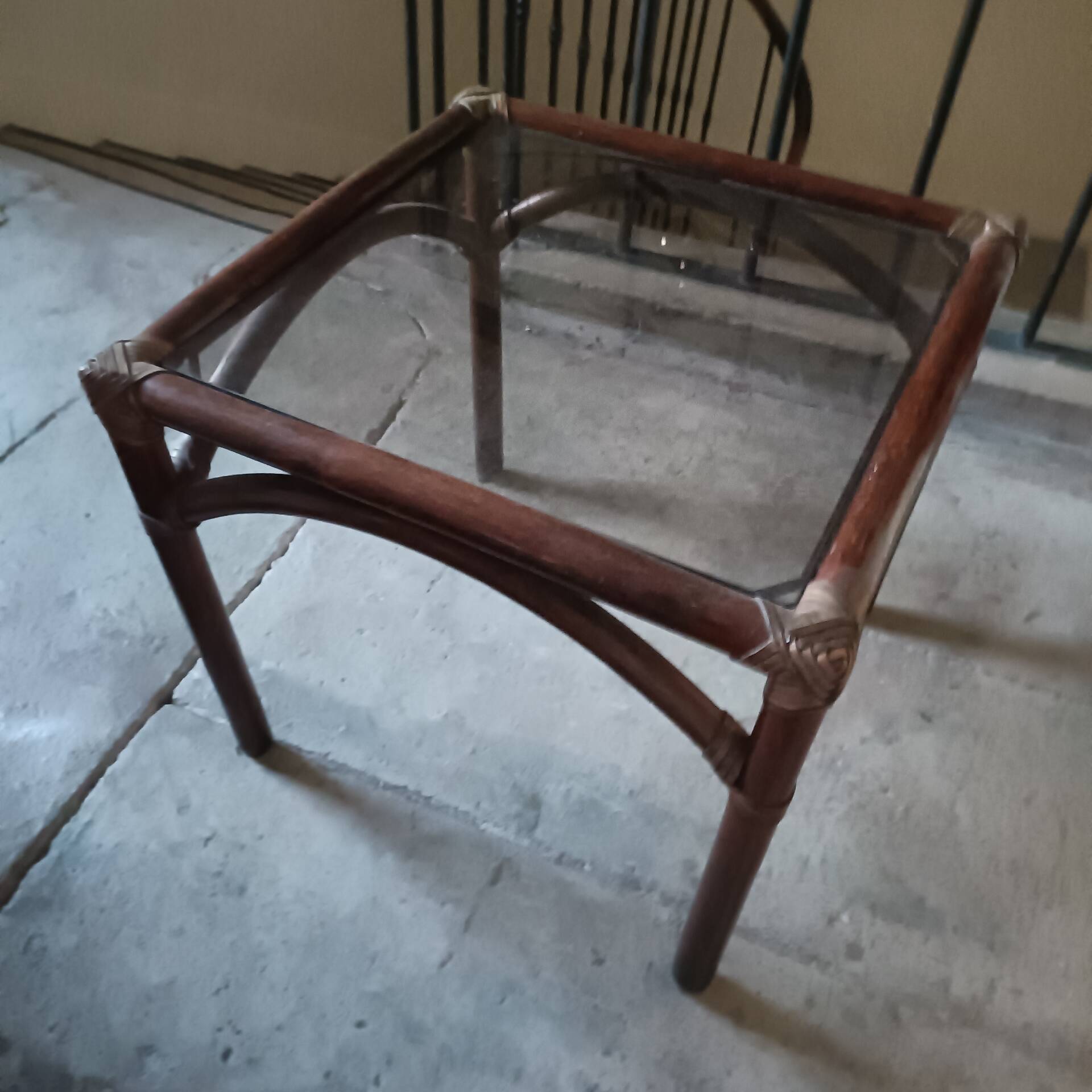 Side table, rattan accent table