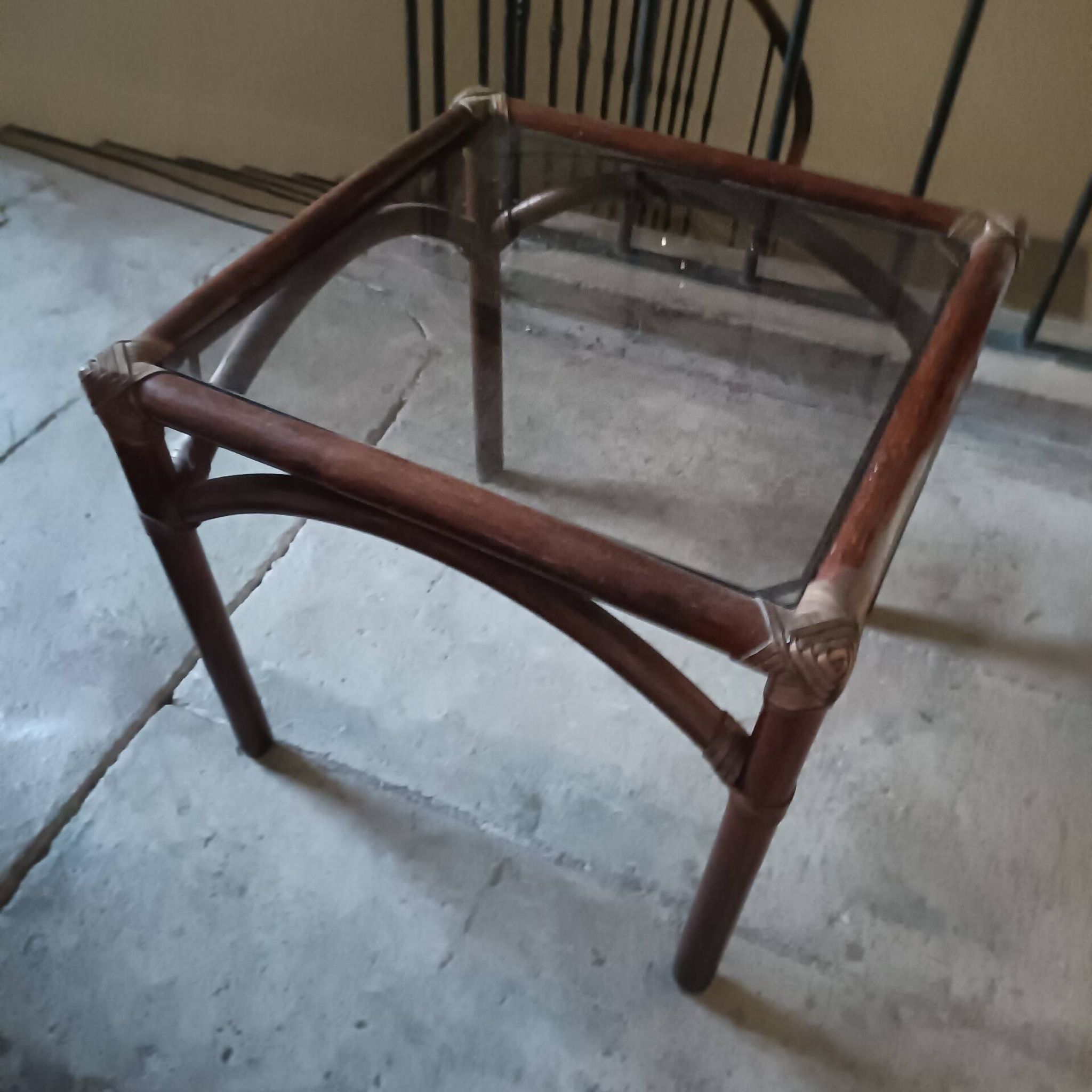 Side table, rattan accent table