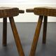 Pair of rustic stools in brutalist style