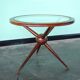 Set de Tables Basses Rondes Sputnik en Bois et Verre, Set de 2