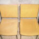 Set of 4 chrome metal chairs and 1970 fabric