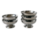 set of 5 small designer stainless steel bowls 1970 9 x 4 cm
