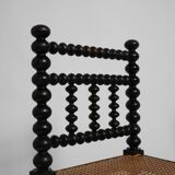 Pair of turned wood and caning chairs, 1910s.