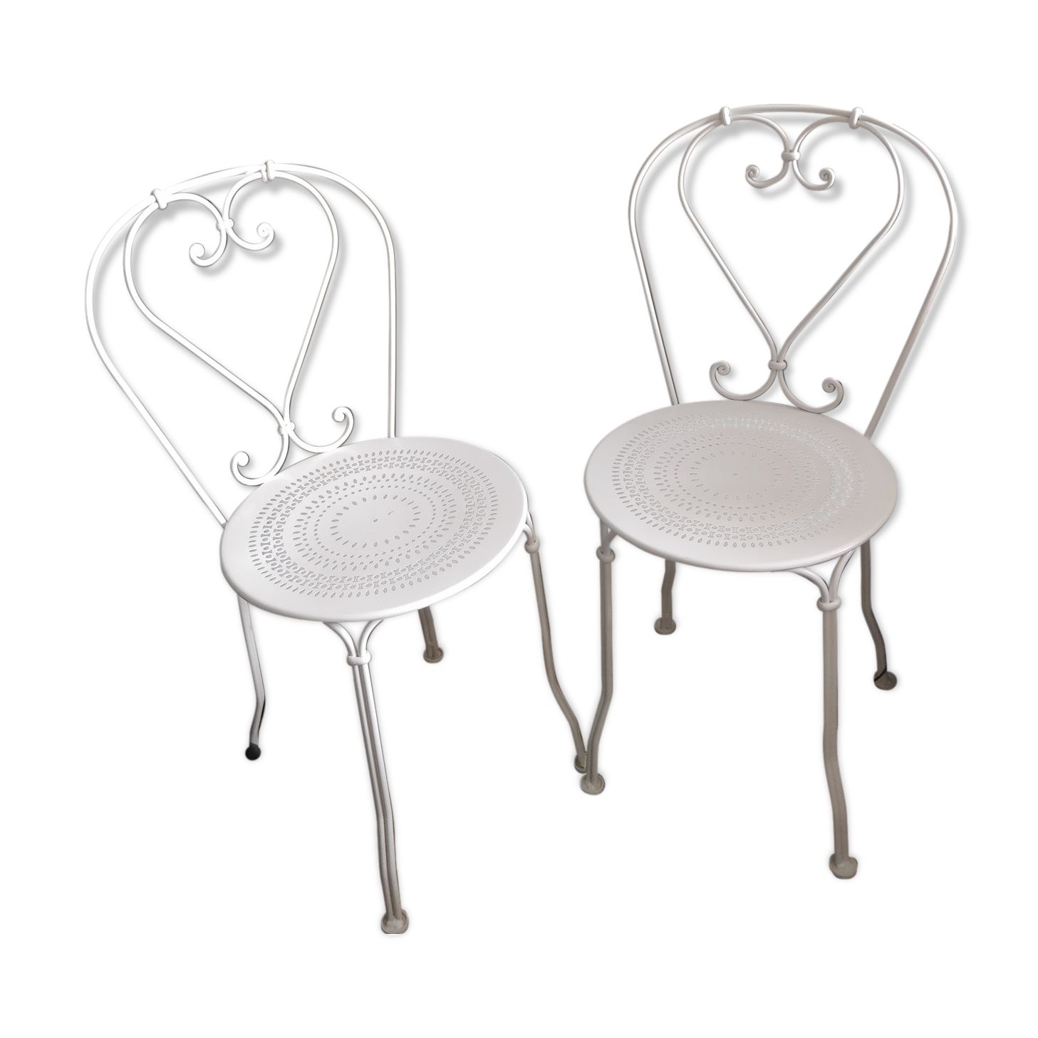 White metal chair