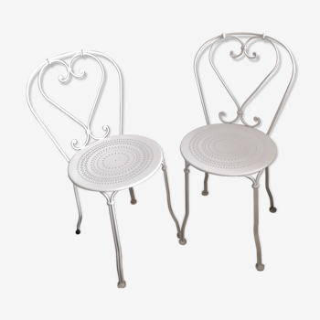 White metal chair