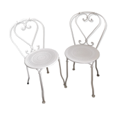 White metal chair