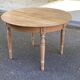 Louis Philippe 19th century extendable round table renovated in solid oak 200cm