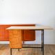 Formica, beech and black metal desk, Modernist Design, 1960