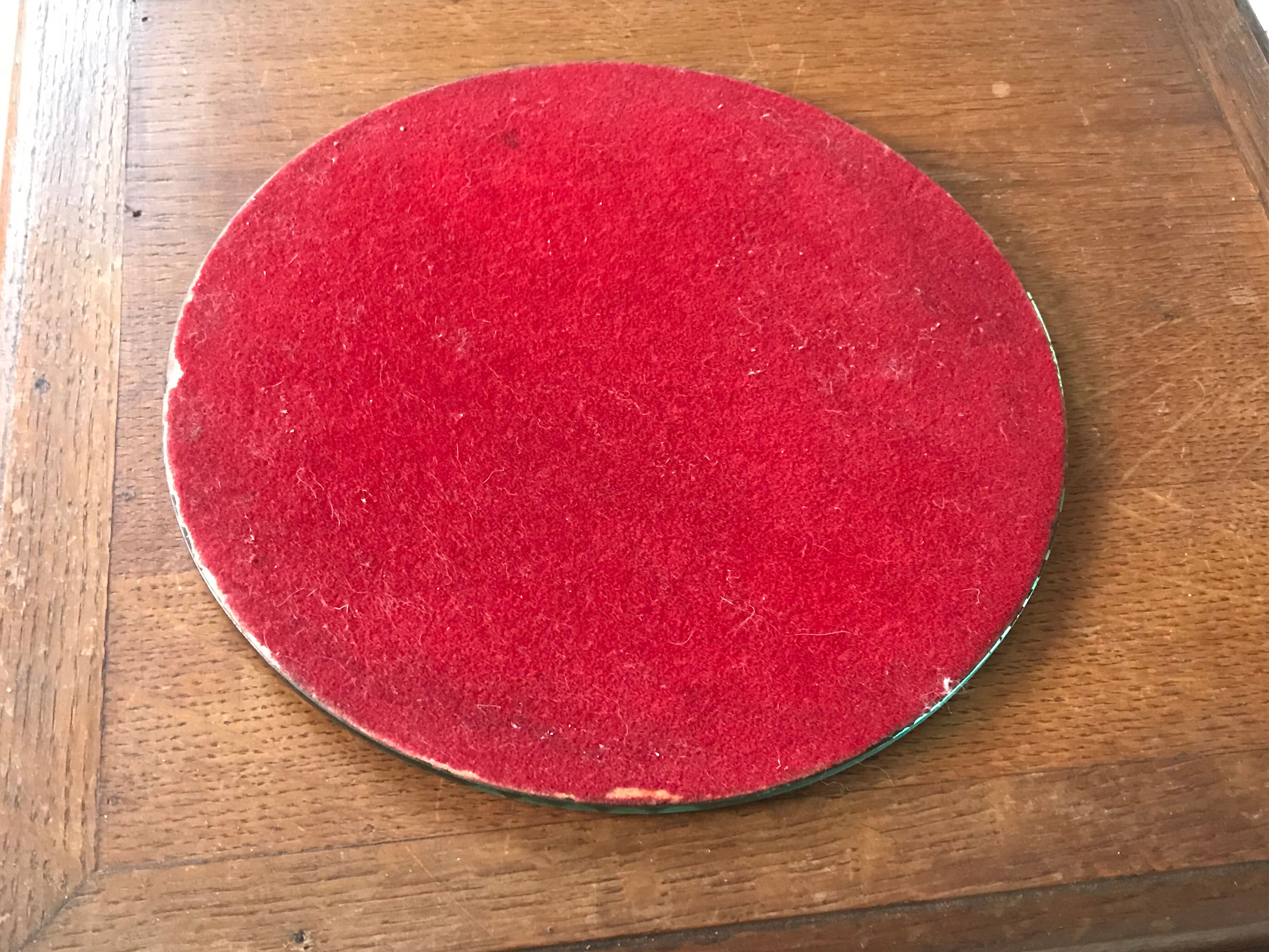 Under the vintage mirror dish