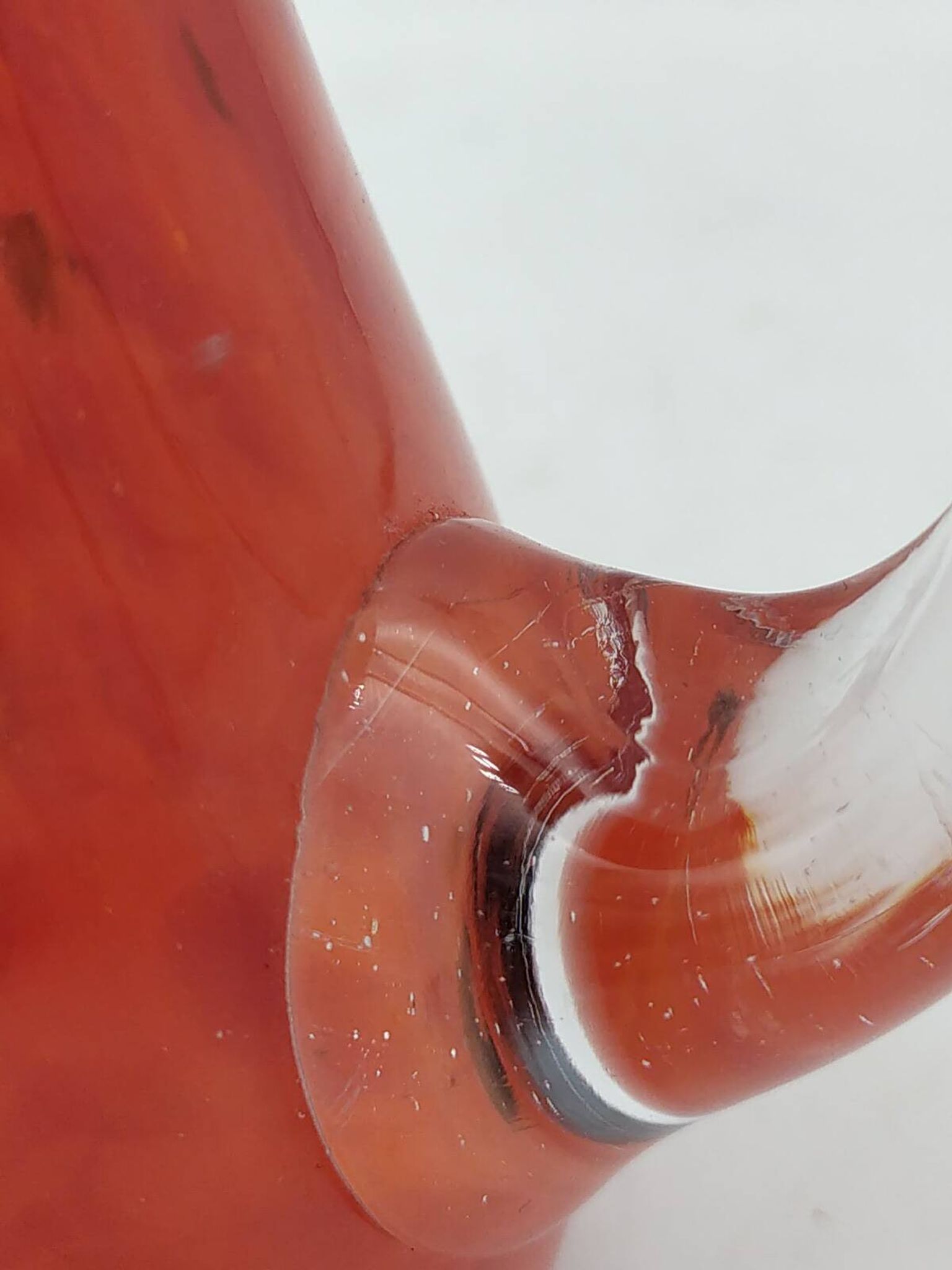 Blown glass vase.