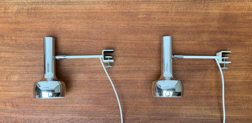 Swiss table lamp from the mid-century space age by SLZ Team for Swisslamps International.