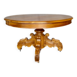 19th century central leg table with extensions