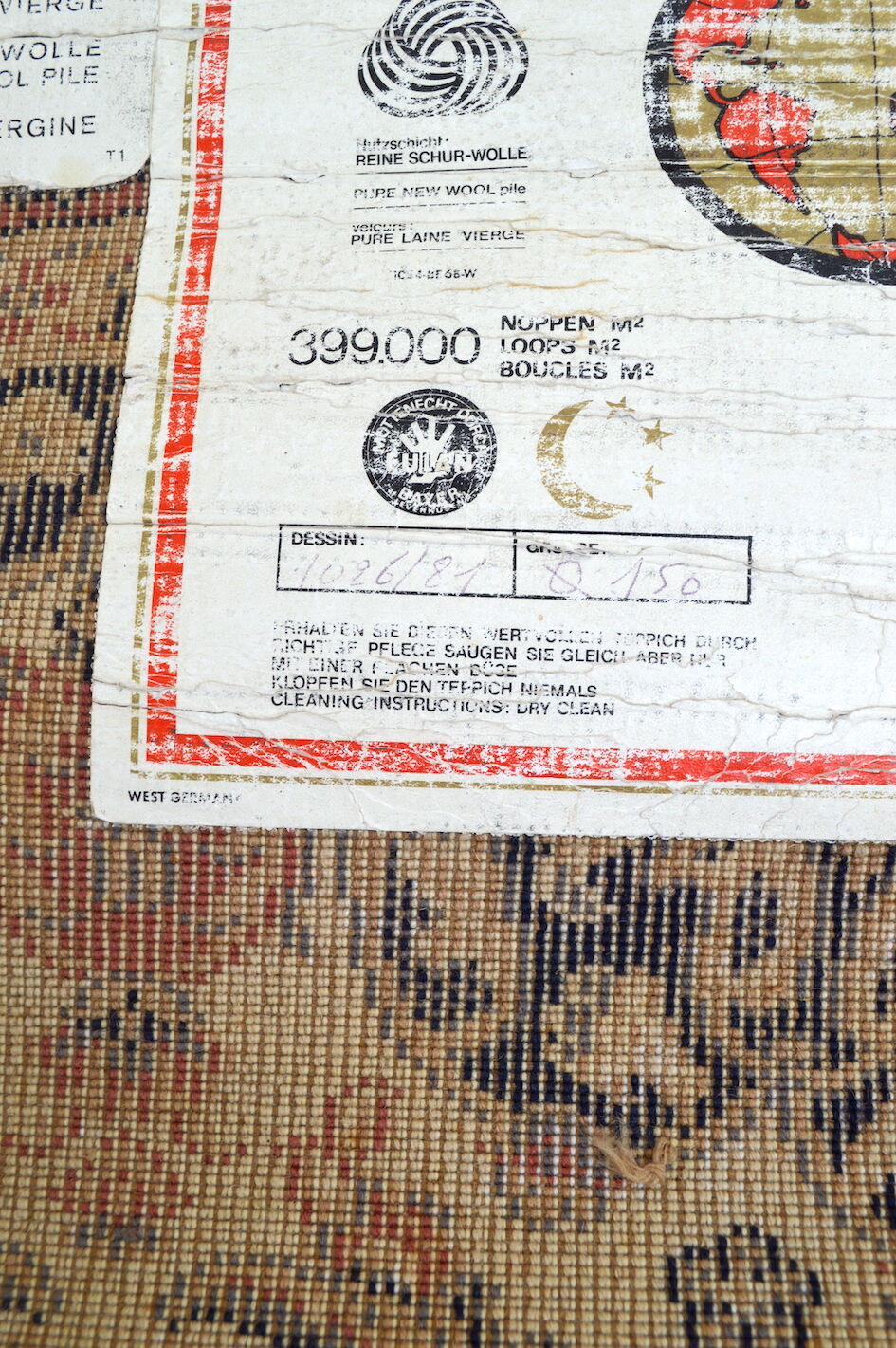 Tapis royal rond West Germany d150cm