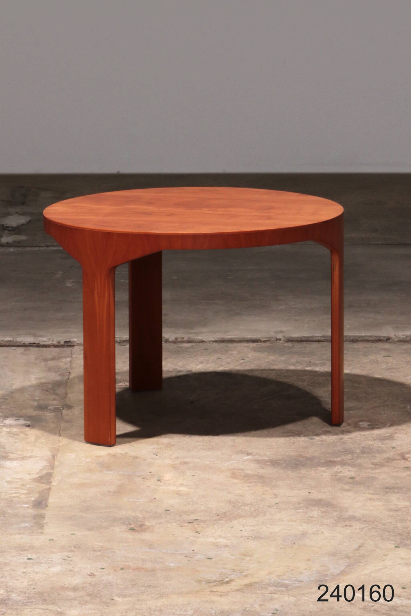 Wooden side table with vintage 70s