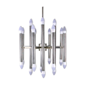 Mid-20th century chrome chandelier, Sciolari distributed by Lightolier