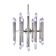 Lustre en chrome milieu du 20ème siècle, Sciolari distribué par Lightolier