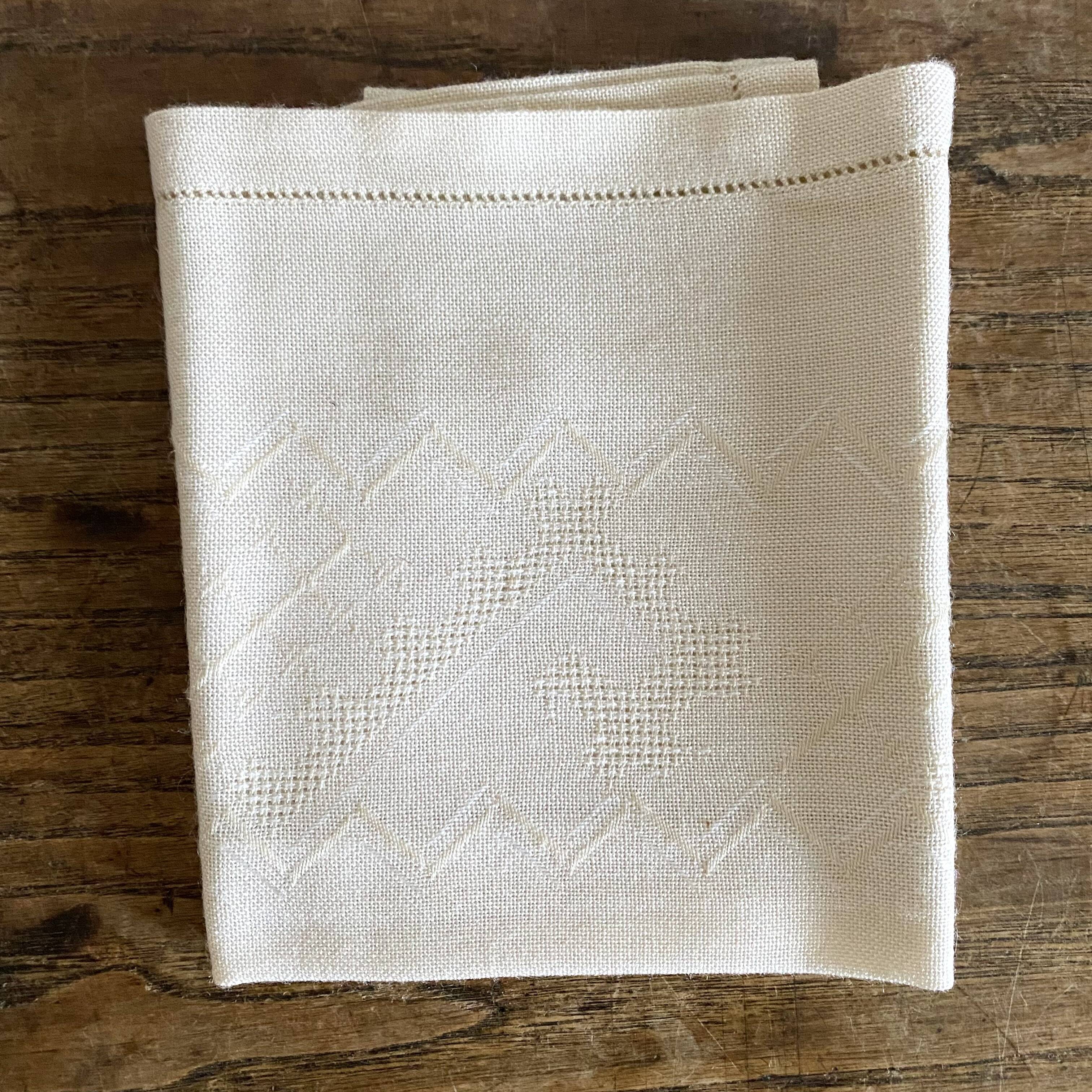 Serviettes de table vintage neuves