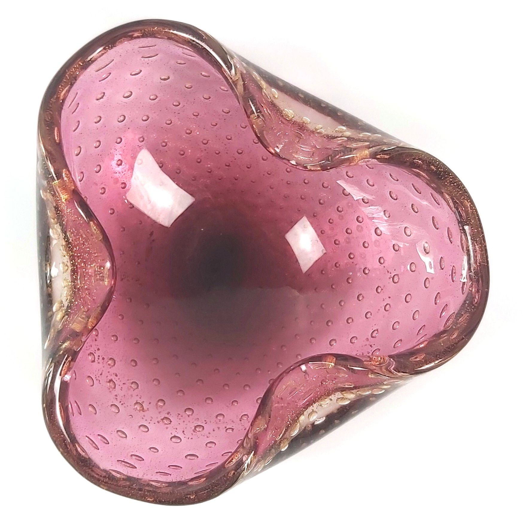 Murano bullicante glass ashtray or bowl from Barovier & Toso, 1960s