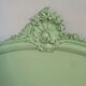 Green old headboard carved wood