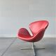 Swan chair by Arne Jacobsen for Fritz Hansen in Indian red leather