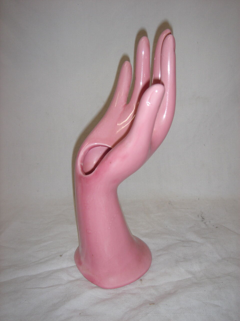 Hand baguier soliflore pink ceramic