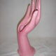 Hand baguier soliflore pink ceramic