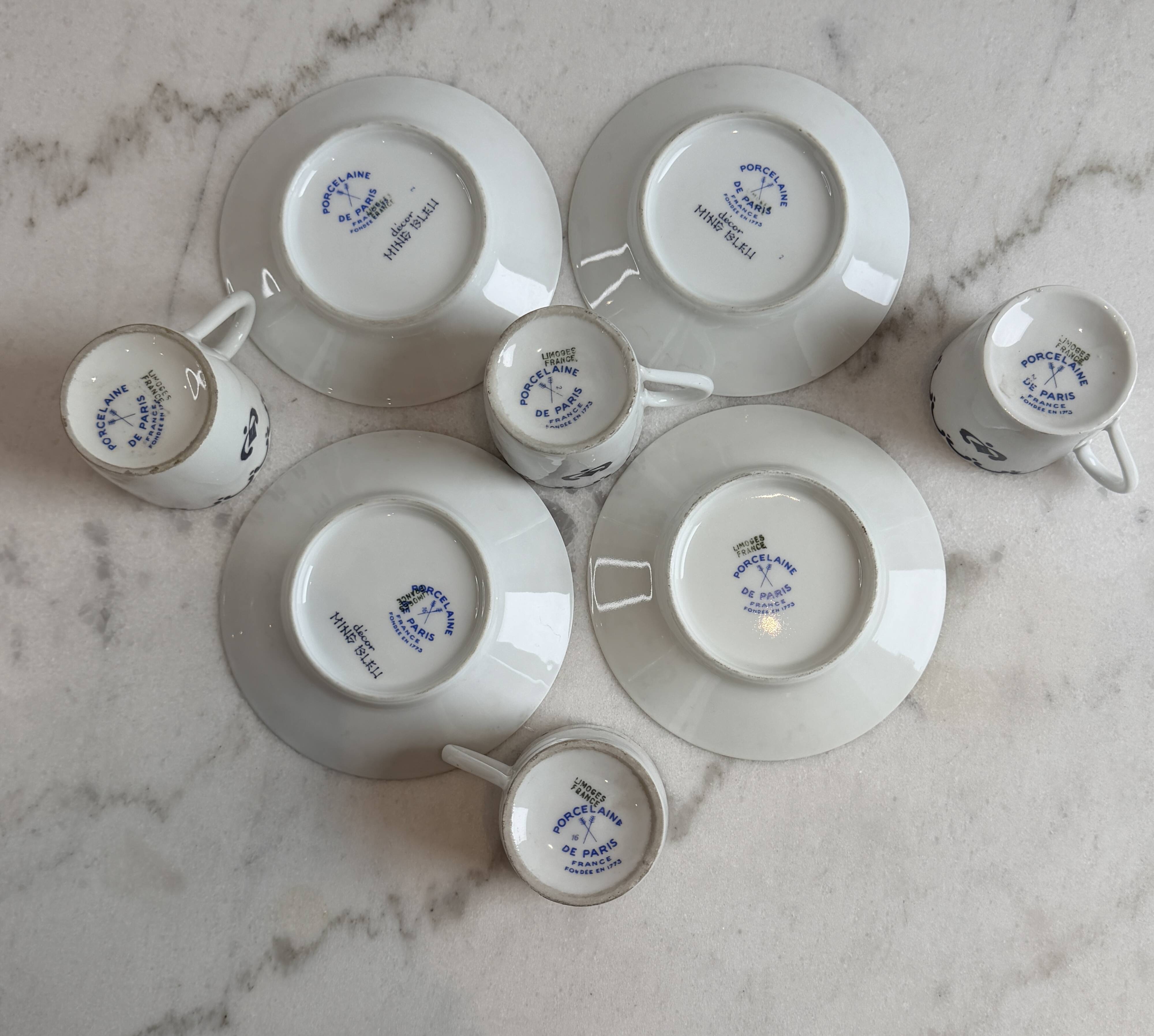 Lot de tasses à café/expresso