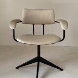 1960s vintage swivel velvet desk chair