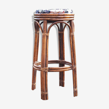 Vintage rattan bar stool