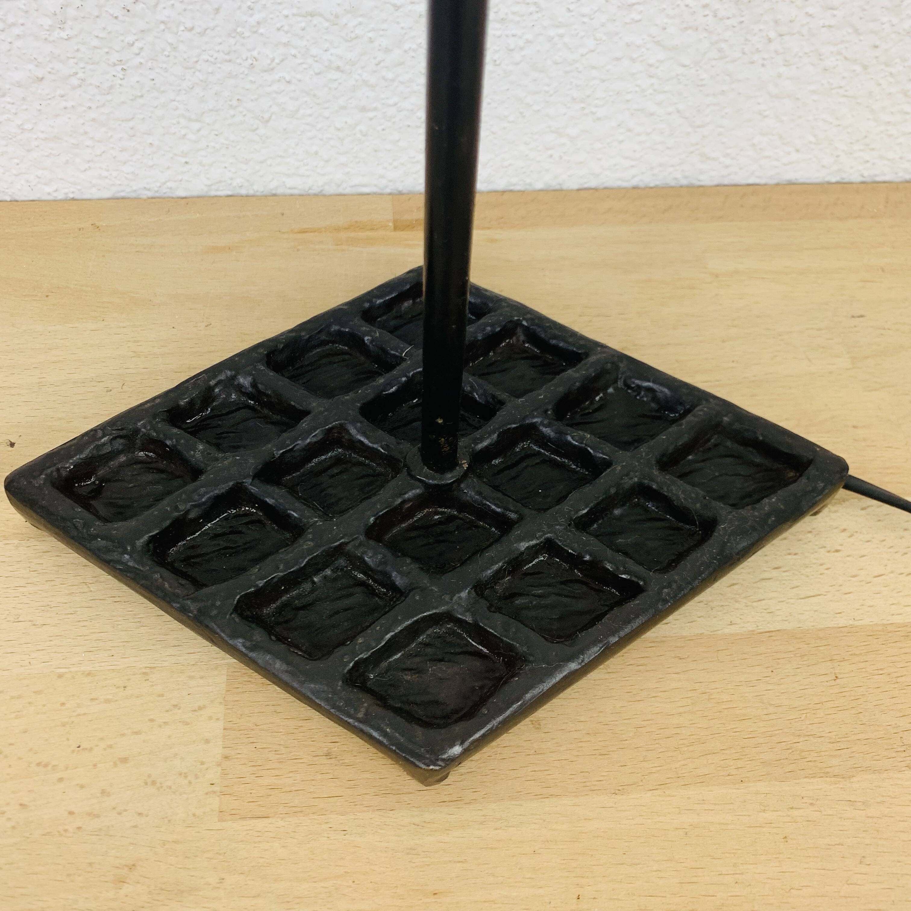 Brutalist lamp from Objet Insolite in metal, vintage