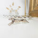 6 Leopard silver metal knife holders