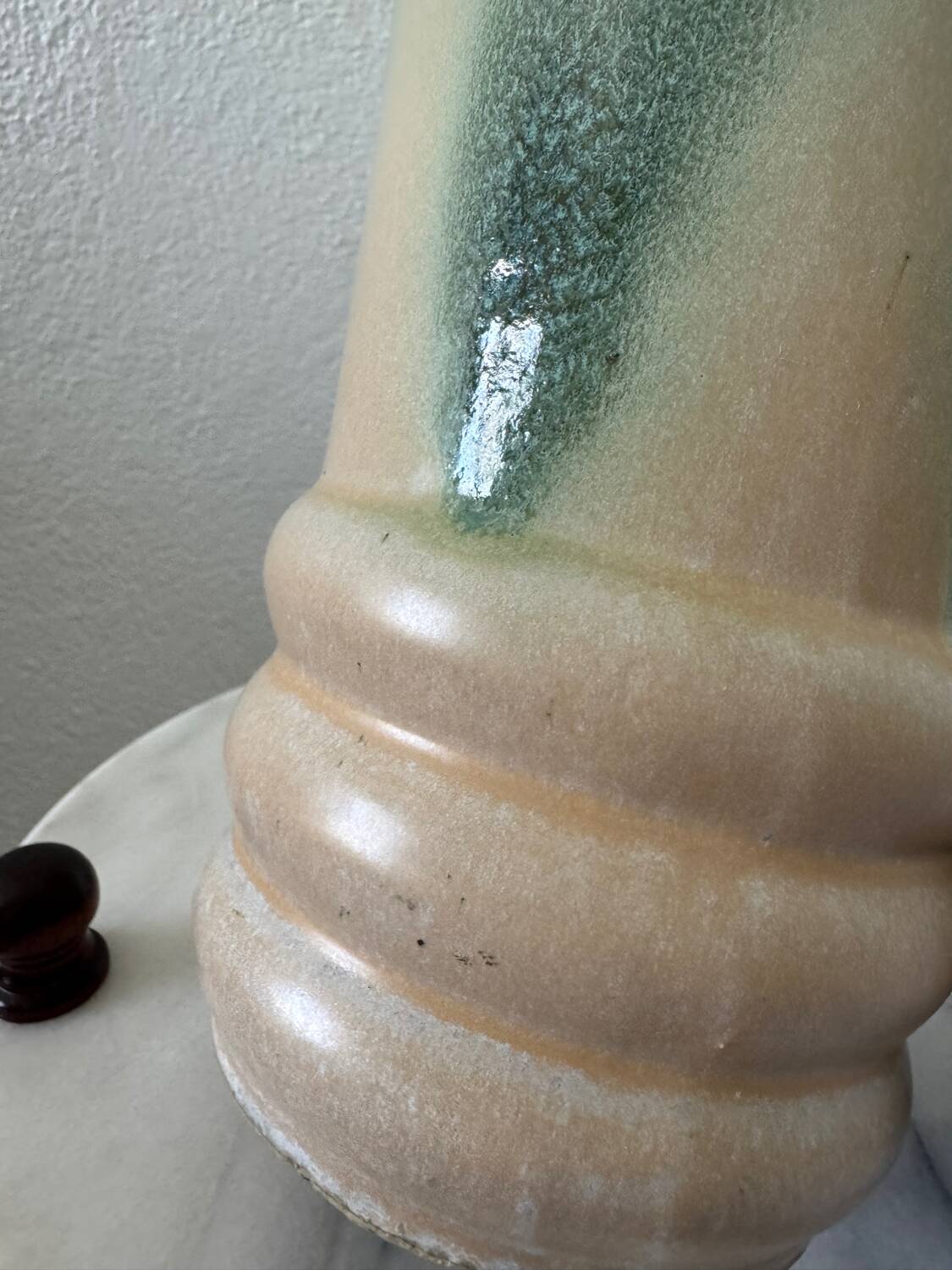 Art Deco flamed stoneware vase