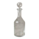Clear Murano glass decanter with stopper - Italian 1980s liqueur bottle, fluted texture, decorative glass art