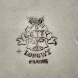 Old art deco plates from the 1930s, service "betty" earthenware Longwy
