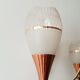 Lustre 1950 en laiton et cuivre vintage