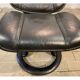 Armchair relaxation leather & footrest Stressless model Ekornes vintage 1980