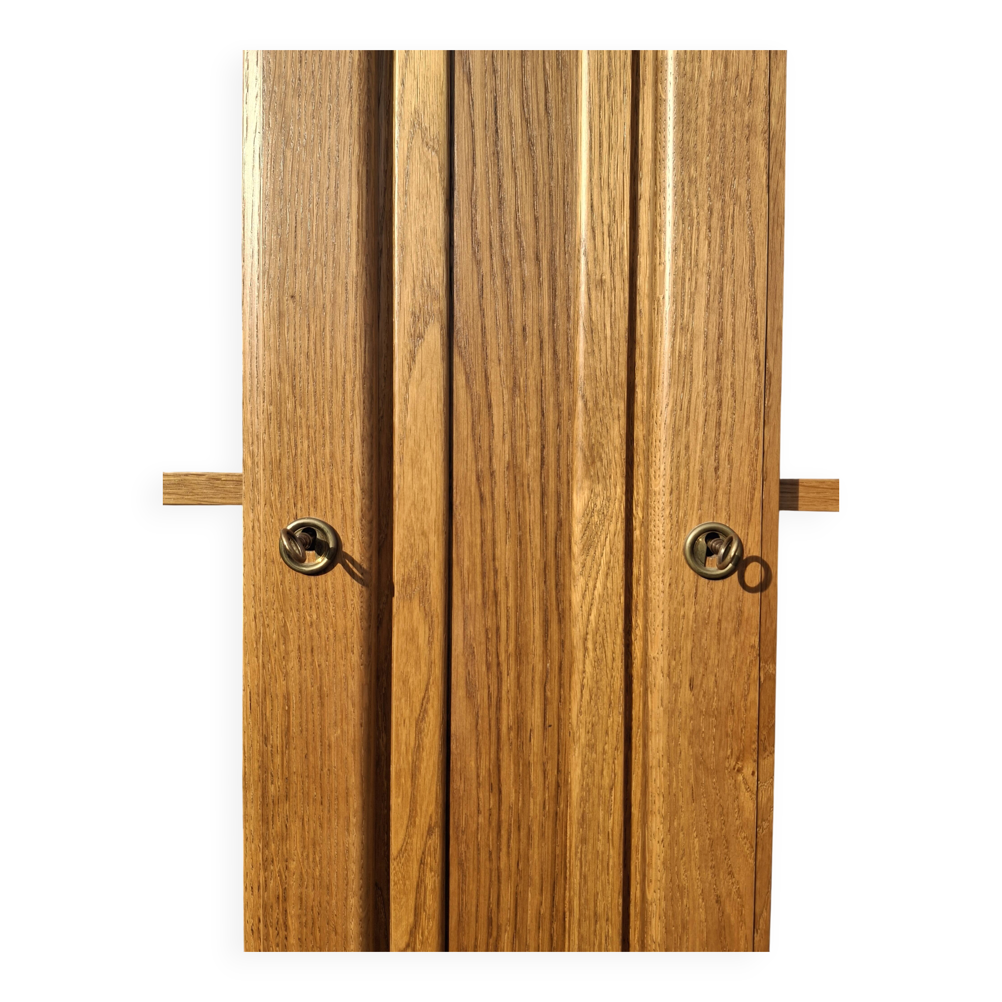 Display cabinet, solid oak, 1970s.