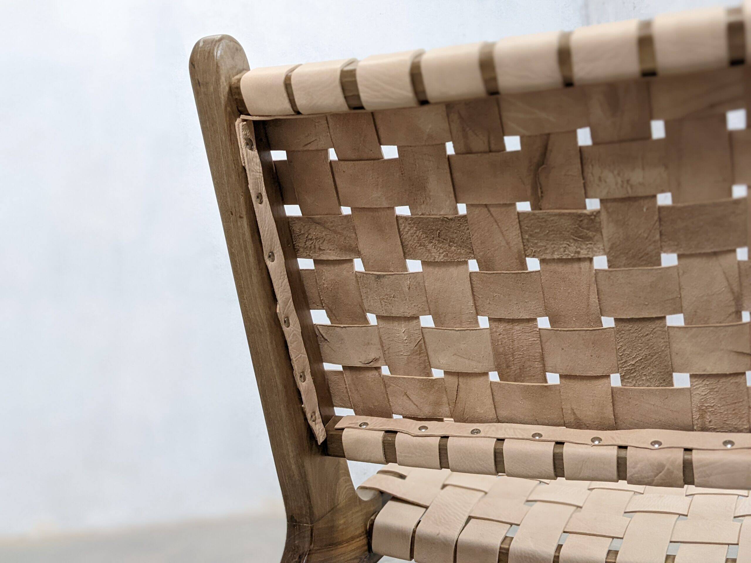 Chic Moroccan leather armchair